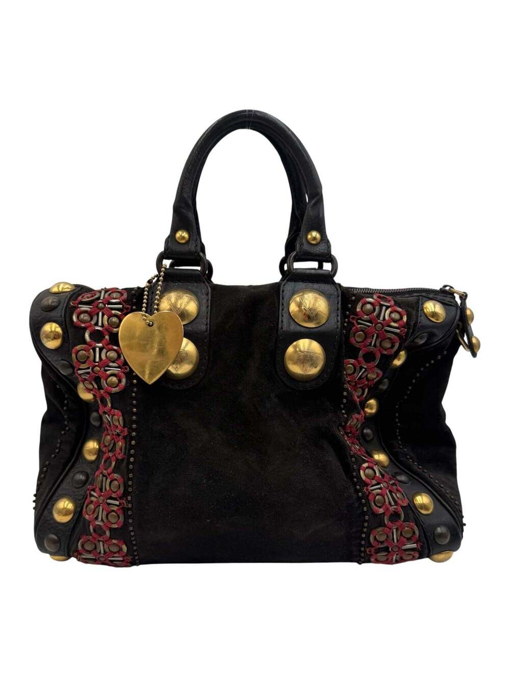 Gucci Babouska Embellished Black Suede Boston Bag by Frida Giannini – circa 2008